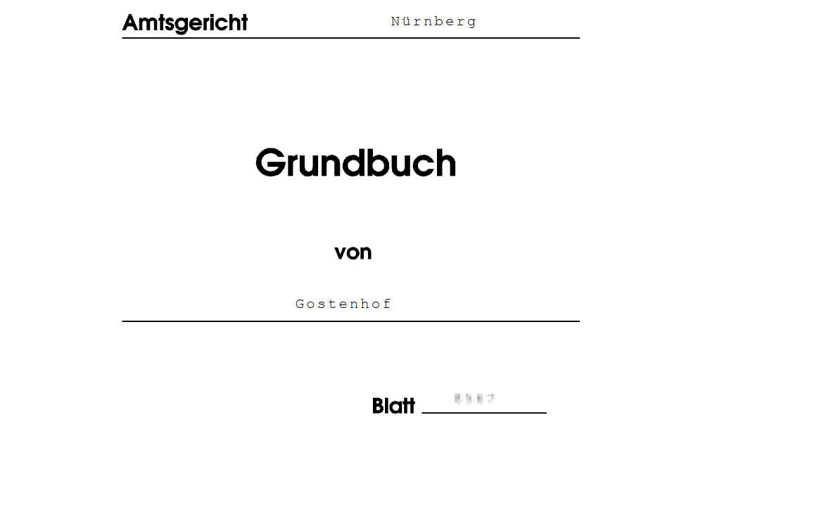 Grundbuchauszug